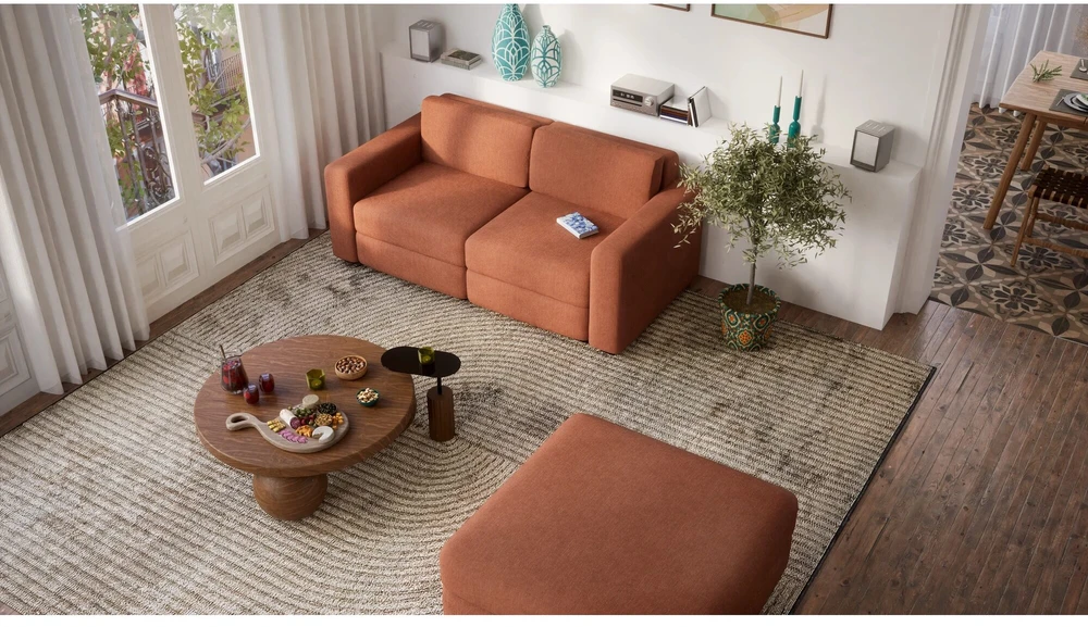 Citysofa 2 vietų modulinė sofa GRACIA - Terakota