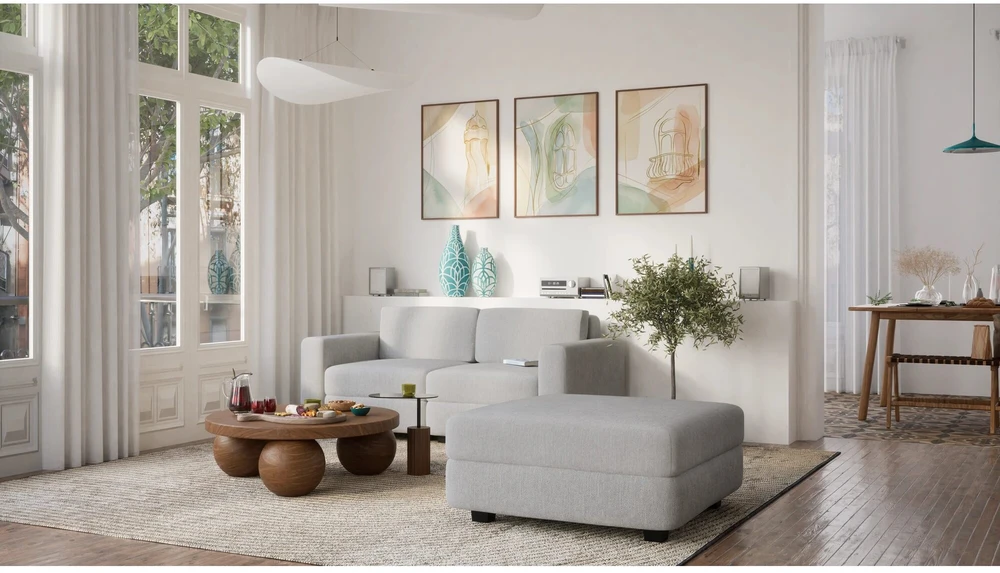 Citysofa 2 vietų modulinė sofa GRACIA - Pilka