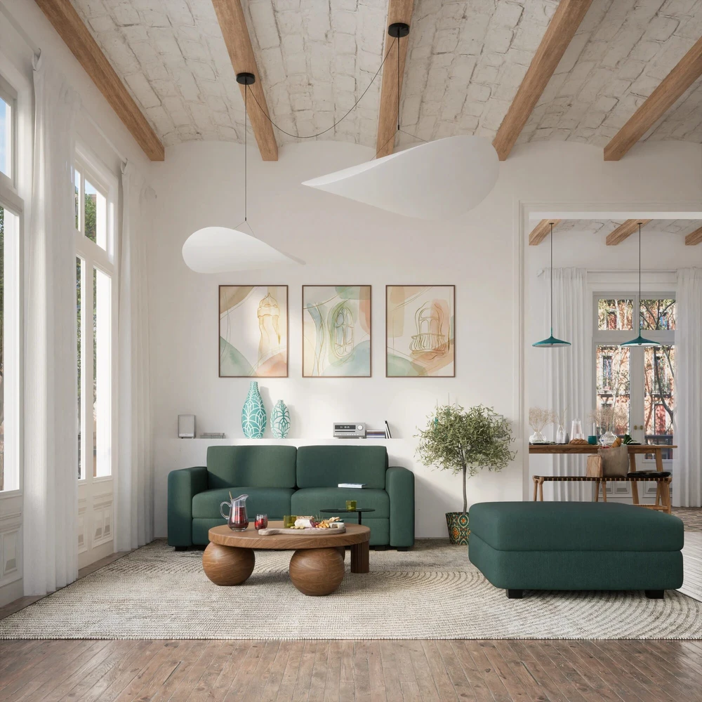 Citysofa 2 vietų modulinė sofa GRACIA - Žalia