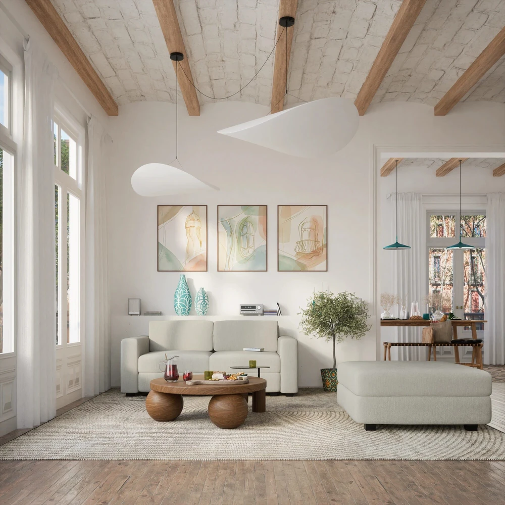 Citysofa 2 vietų modulinė sofa GRACIA - Smėlio pilka