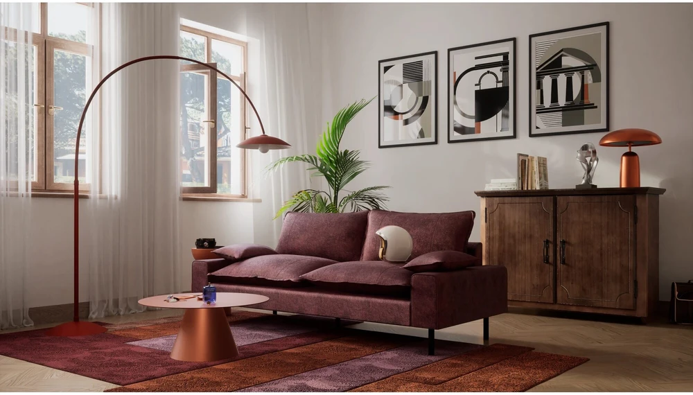 Citysofa 2 vietų sofa Aventine - Bordo