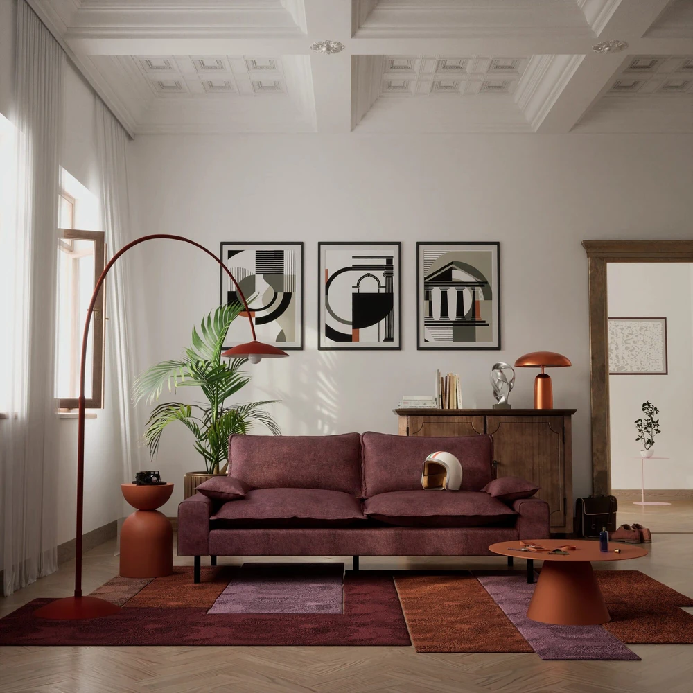 Citysofa 2 vietų sofa Aventine - Bordo