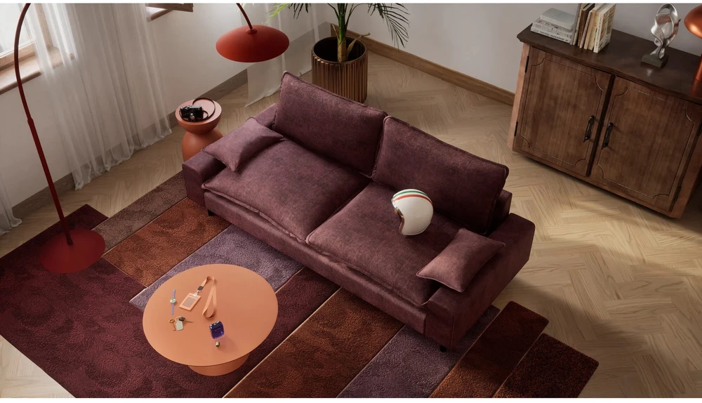 Citysofa 2 vietų sofa Aventine - Bordo