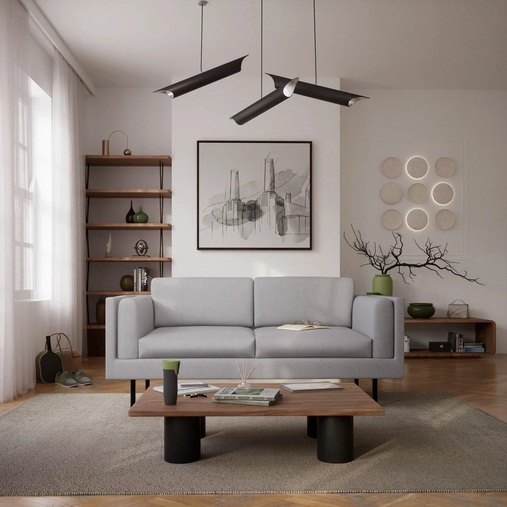 Citysofa 2 vietų sofa Chelsea - Sidabro