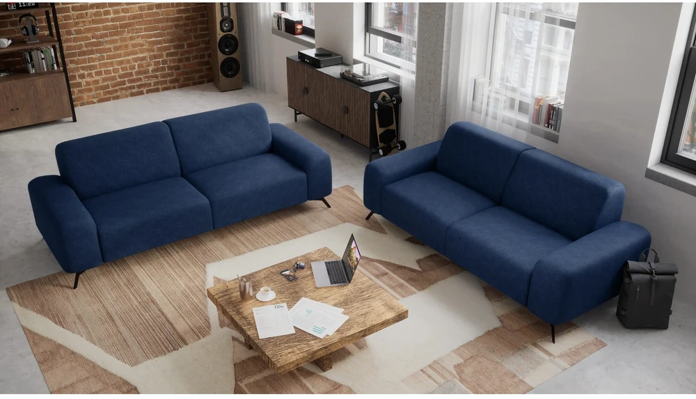 Citysofa 2 vietų sofa Soho - Gili mėlyna
