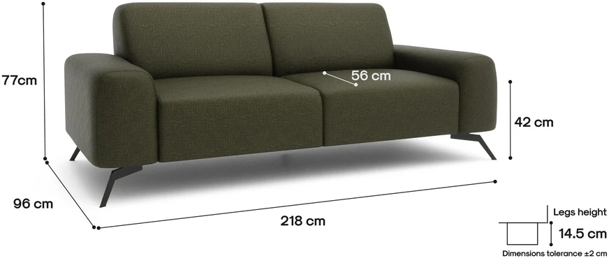 Citysofa 2 vietų sofa Soho - Žalia