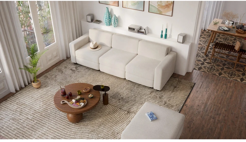 Citysofa 3 vietų modulinė sofa GRACIA - Kreminė smėlio