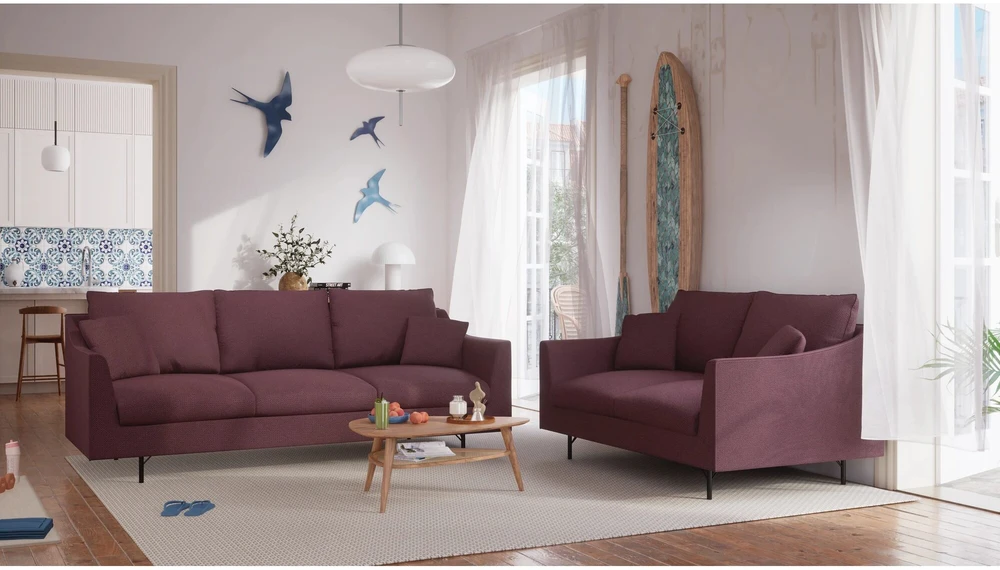 Citysofa 3 vietų sofa Alfama - Bordo