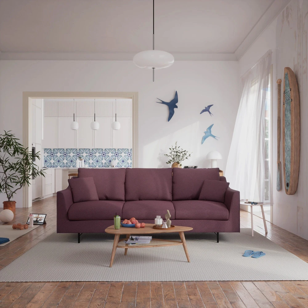 Citysofa 3 vietų sofa Alfama - Bordo