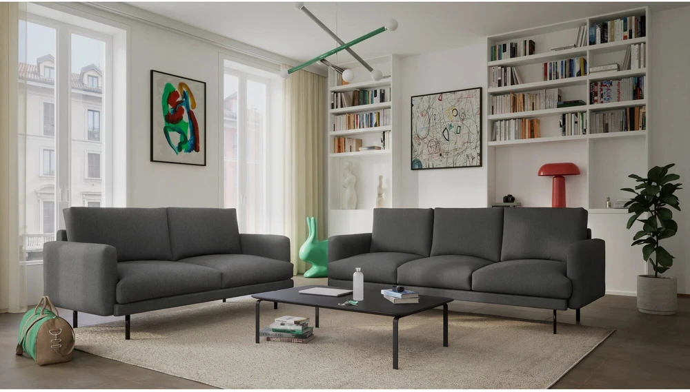 Citysofa 3 vietų sofa Brera - Tamsiai pilka