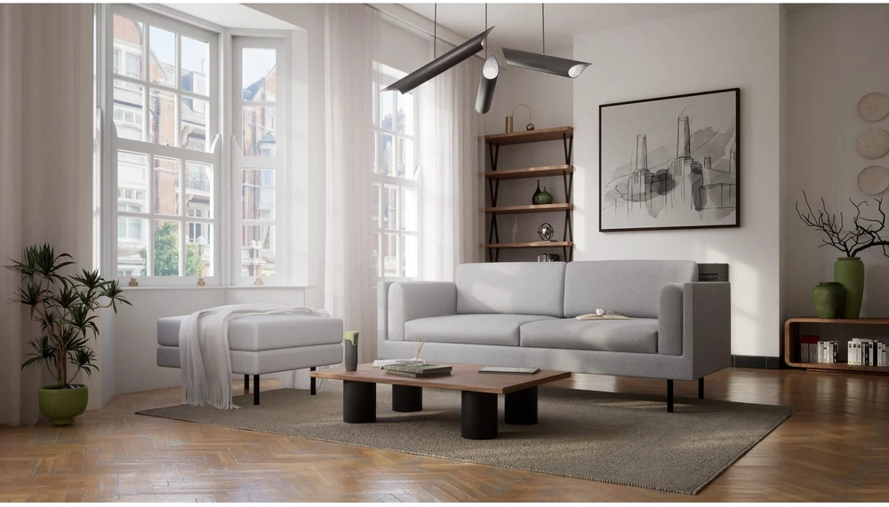 Citysofa 3 vietų sofa Chelsea - Sidabro