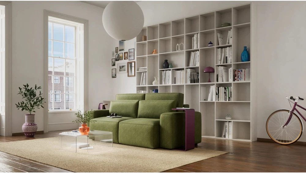 Citysofa 3 vietų sofa-lova Jordaan - Kaki