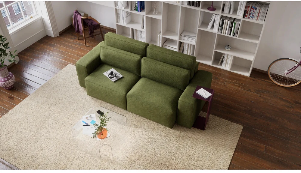 Citysofa 3 vietų sofa-lova Jordaan - Kaki