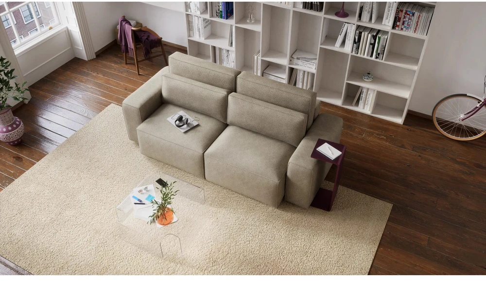 Citysofa 3 vietų sofa-lova Jordaan - Kreminė