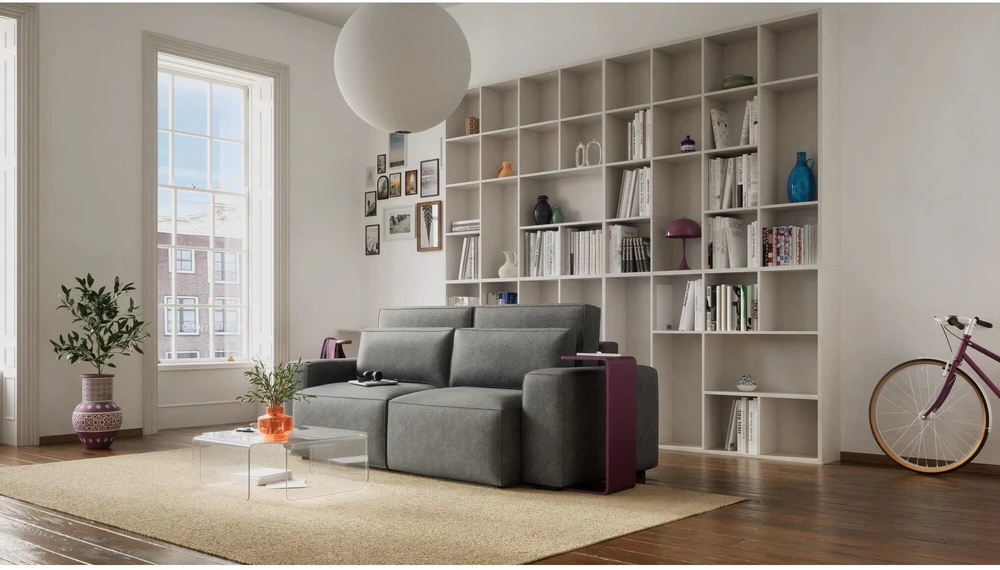 Citysofa 3 vietų sofa-lova Jordaan - Pilka