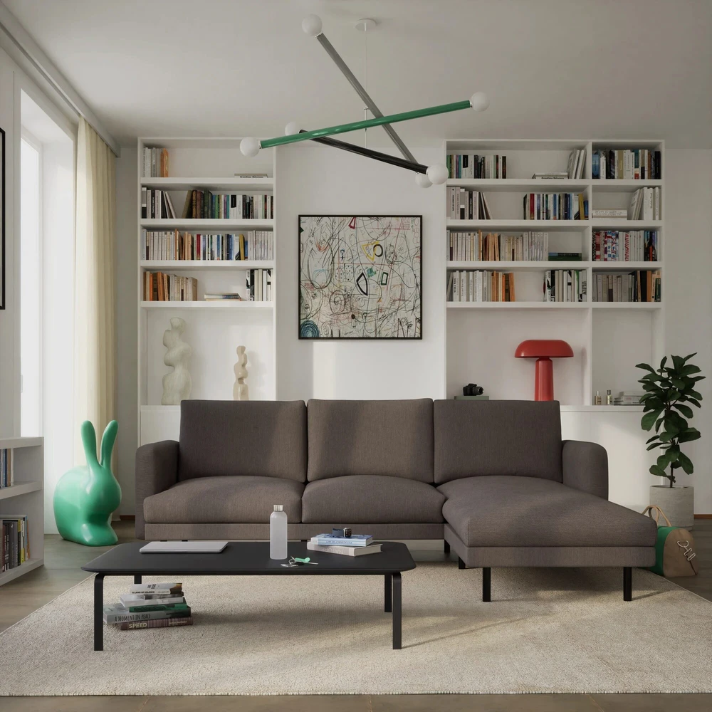 Citysofa 4 vietų dešinioji kampinė sofa Brera - Taupe