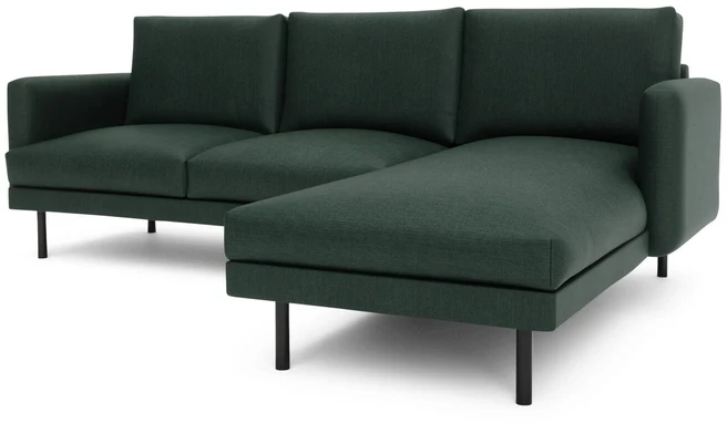Citysofa 4 vietų dešinioji kampinė sofa Brera - Žalia