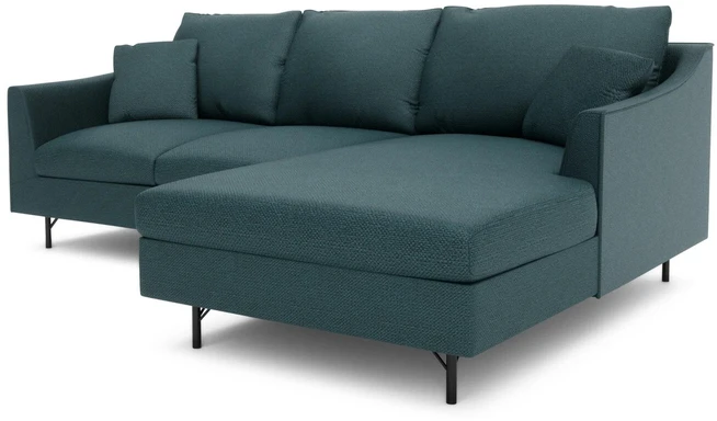 Citysofa 4 vietų dešinioji kampinė sofa Alfama - Gili mėlyna