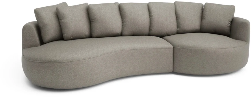 Citysofa 4 vietų dešinioji kampinė sofa Belleville - Taupe