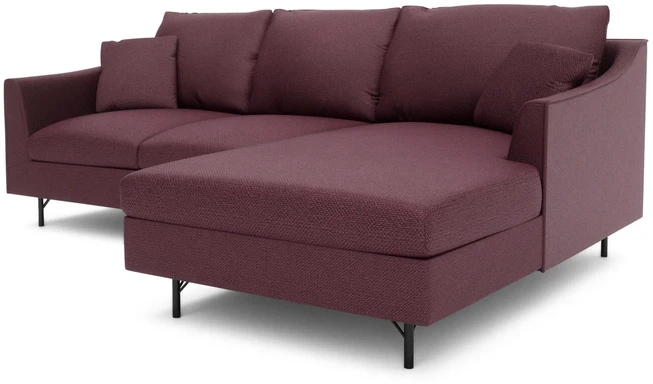 Citysofa 4 vietų dešinioji kampinė sofa Alfama - Bordo