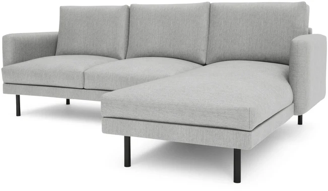 Citysofa 4 vietų dešinioji kampinė sofa Brera - Pilka