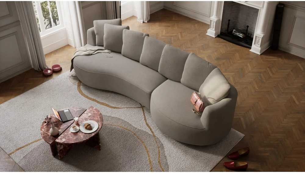 Citysofa 4 vietų dešinioji kampinė sofa Belleville - Taupe