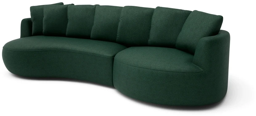 Citysofa 4 vietų dešinioji kampinė sofa Belleville - Žalia