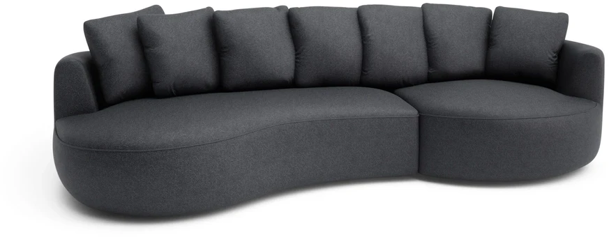 Citysofa 4 vietų dešinioji kampinė sofa Belleville - Pilka