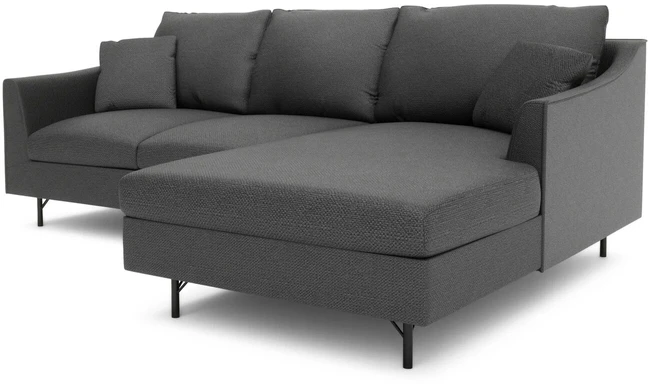 Citysofa 4 vietų dešinioji kampinė sofa Alfama - Tamsiai pilka