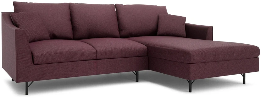 Citysofa 4 vietų dešinioji kampinė sofa Alfama - Bordo