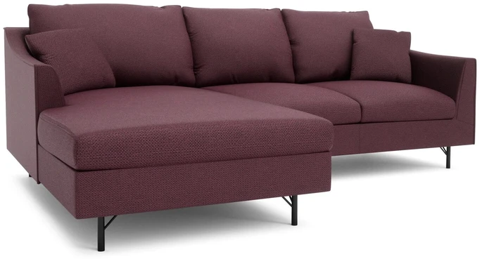 Citysofa 4 vietų kairioji kampinė sofa Alfama - Bordo