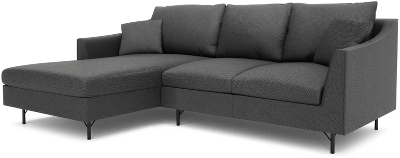 Citysofa 4 vietų kairioji kampinė sofa Alfama - Tamsiai pilka