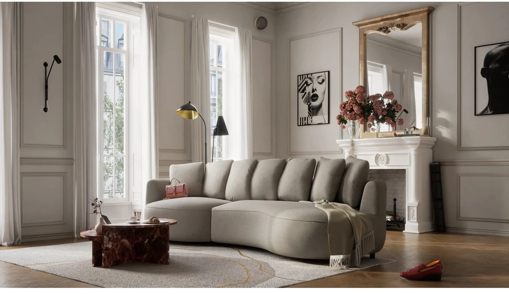 Citysofa 4 vietų kairioji kampinė sofa Belleville - Taupe