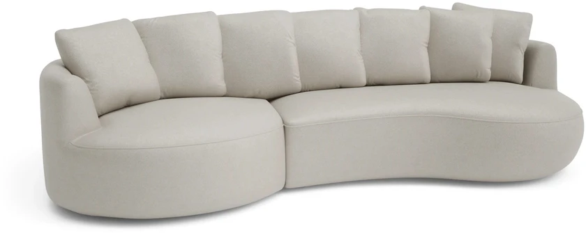 Citysofa 4 vietų kairioji kampinė sofa Belleville - Kreminė