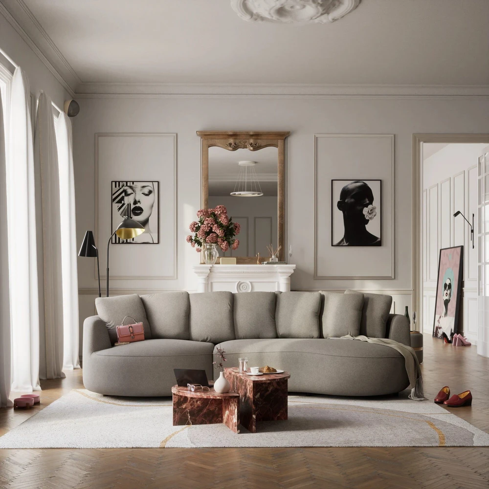 Citysofa 4 vietų kairioji kampinė sofa Belleville - Taupe