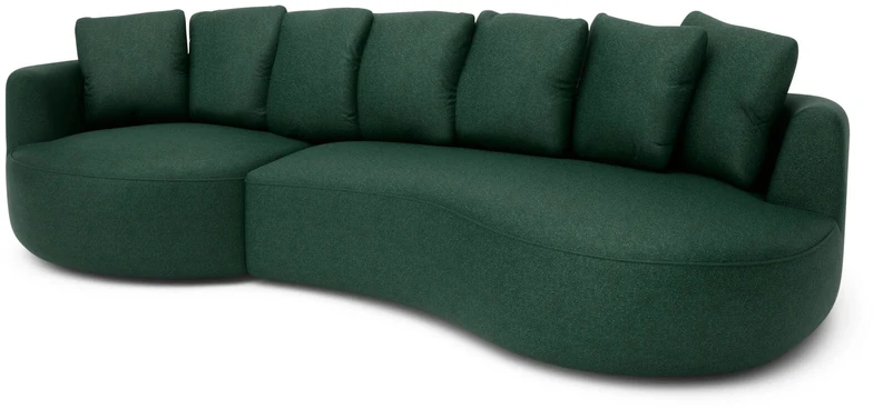 Citysofa 4 vietų kairioji kampinė sofa Belleville - Žalia