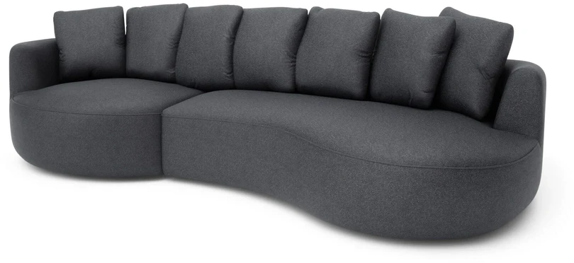 Citysofa 4 vietų kairioji kampinė sofa Belleville - Pilka