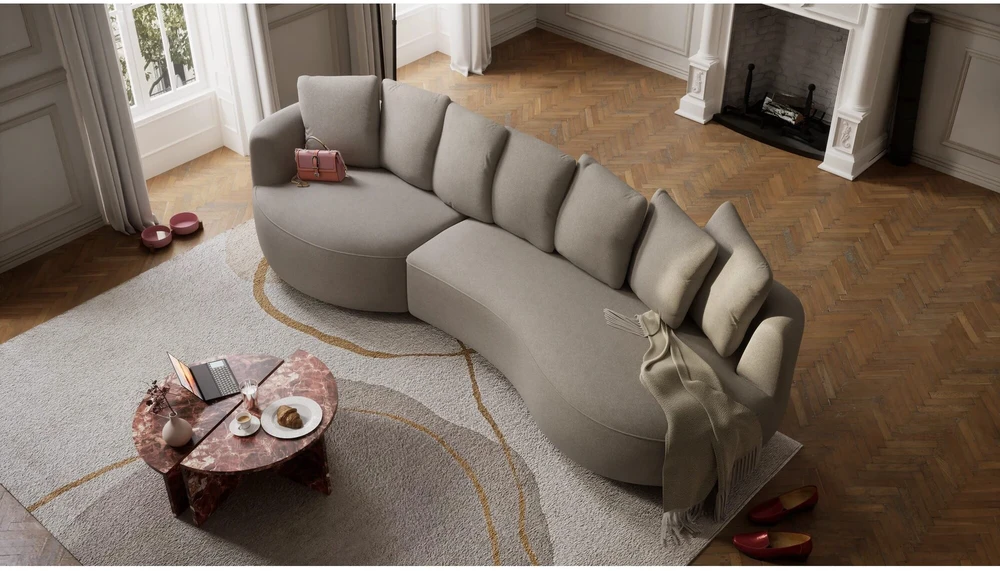 Citysofa 4 vietų kairioji kampinė sofa Belleville - Taupe