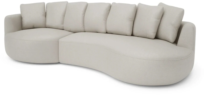 Citysofa 4 vietų kairioji kampinė sofa Belleville - Kreminė