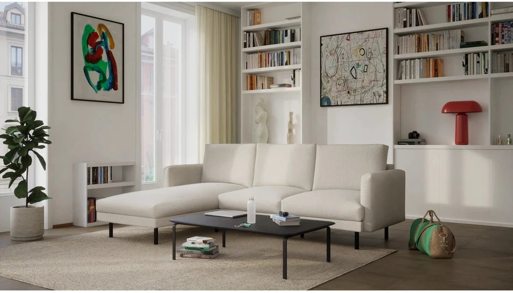 Citysofa 4 vietų kairioji kampinė sofa Brera - Kreminė smėlio