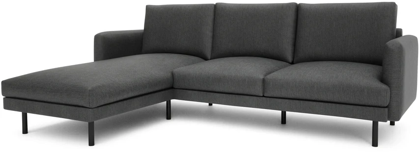 Citysofa 4 vietų kairioji kampinė sofa Brera - Tamsiai pilka