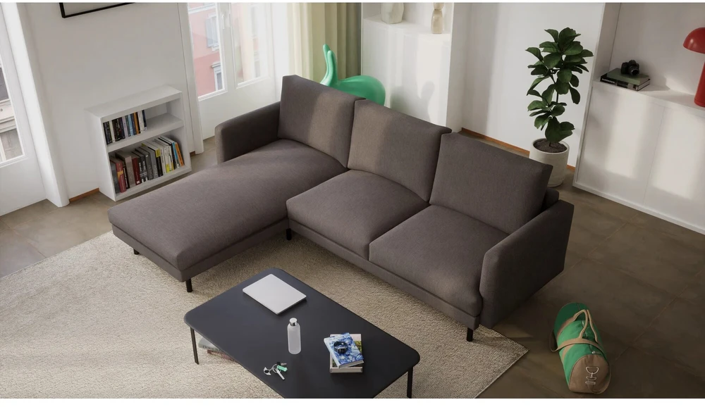 Citysofa 4 vietų kairioji kampinė sofa Brera - Taupe