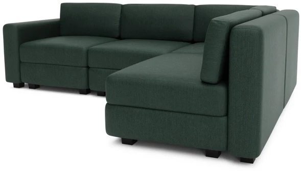 Citysofa 4 vietų kampinė modulinė sofa GRACIA - Žalia