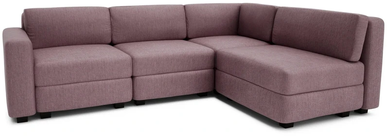 Citysofa 4 vietų kampinė modulinė sofa GRACIA - Dulsvai rožinė