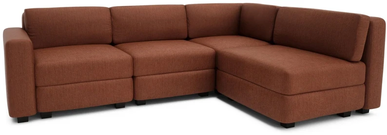 Citysofa 4 vietų kampinė modulinė sofa GRACIA - Terakota
