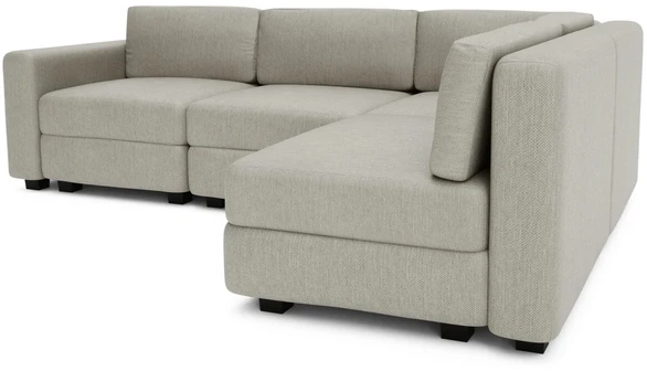 Citysofa 4 vietų kampinė modulinė sofa GRACIA - Smėlio pilka