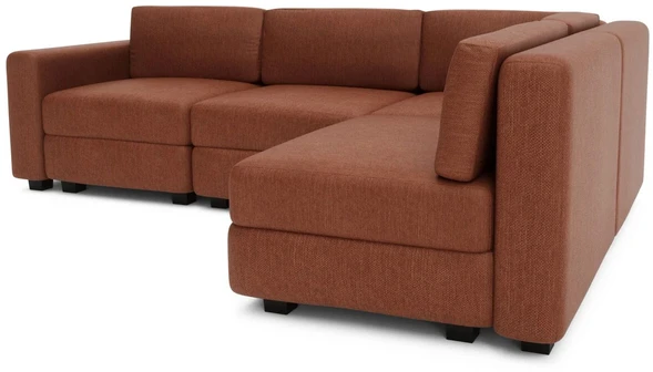 Citysofa 4 vietų kampinė modulinė sofa GRACIA - Terakota