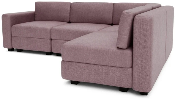 Citysofa 4 vietų kampinė modulinė sofa GRACIA - Dulsvai rožinė