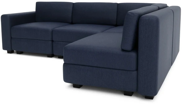 Citysofa 4 vietų kampinė modulinė sofa GRACIA - Tamsiai mėlyna