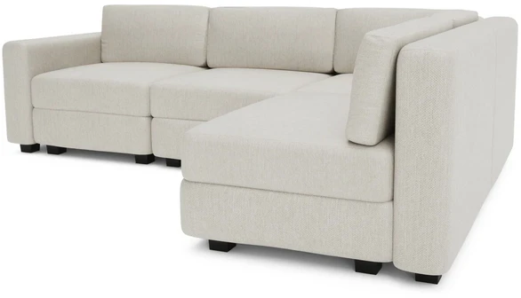 Citysofa 4 vietų kampinė modulinė sofa GRACIA - Kreminė smėlio